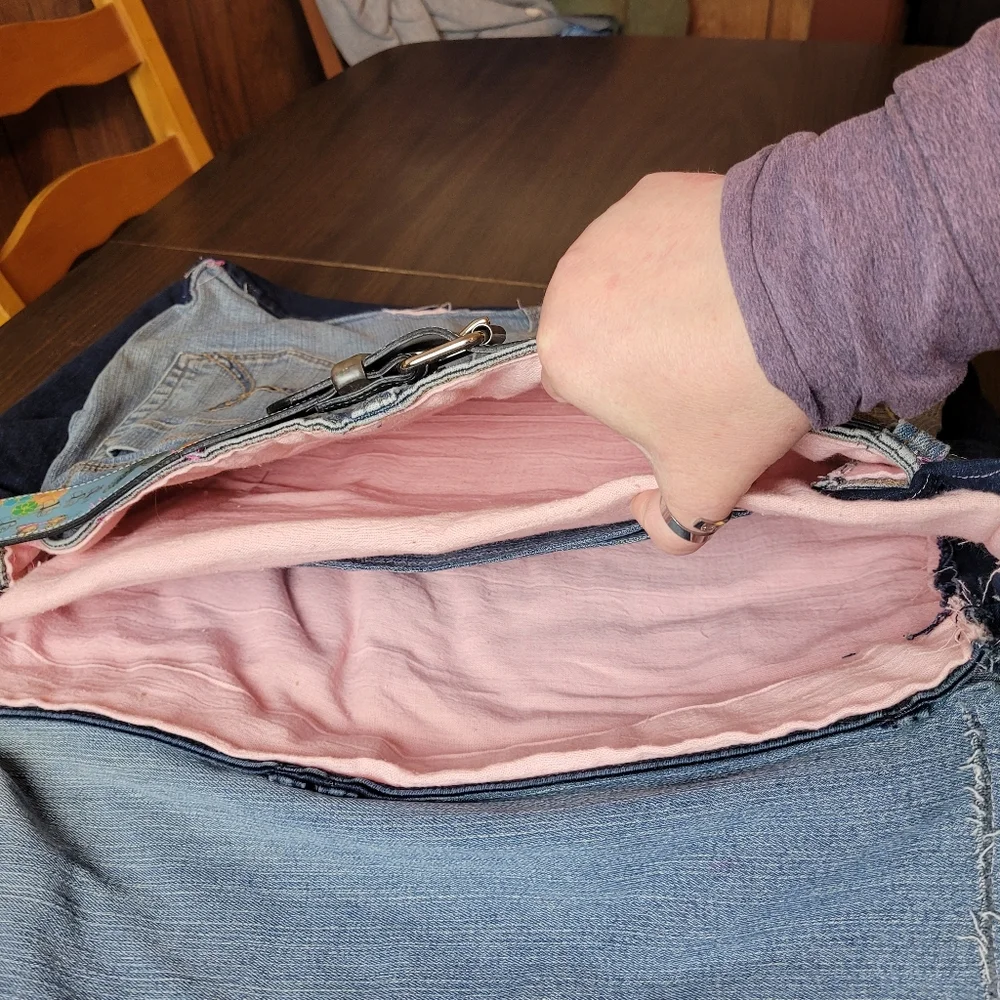 Upcycled laptop/book bag
